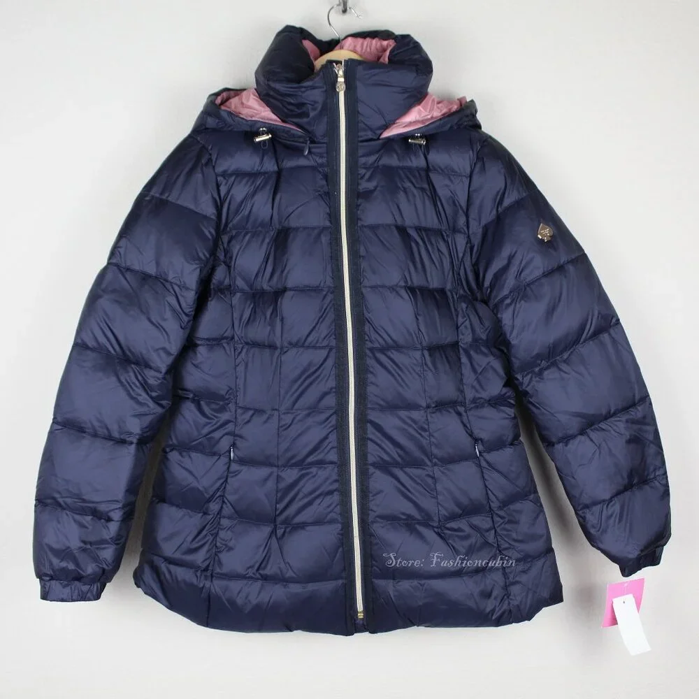 NWT Kate Spade Fitted Hooded Winter Down Coat, XL